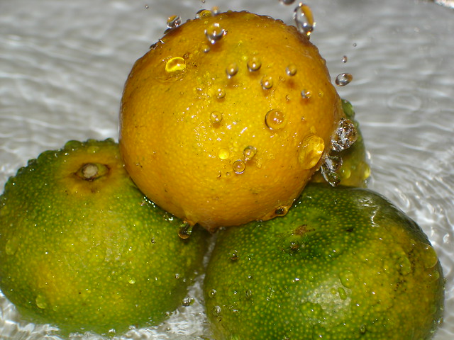 Washing Mikan (Citrus Fruit)