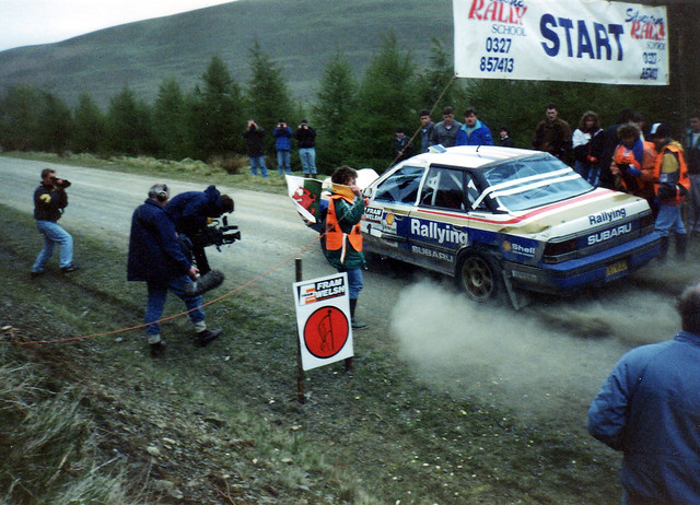Colin McRae in a Subaru Legacy