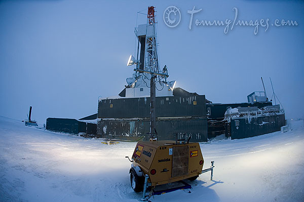 Arctic oil rig site