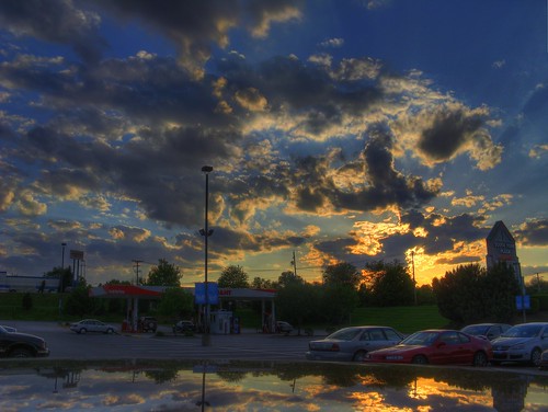 sunset sky clouds hdr