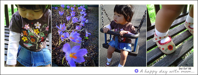 a fun day in park & purple flowers