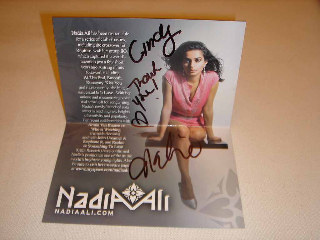 Nadia Ali | autograph | dawnorchid | Flickr