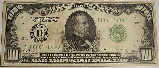 1,000 Dollar Bill