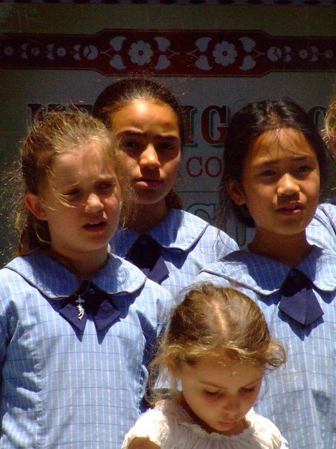 Jasmine and friends at a Christmas concert in the Wollongong Mall