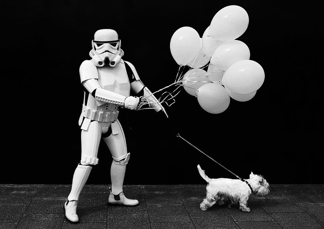 Imperial Stormtrooper Walking The Dog