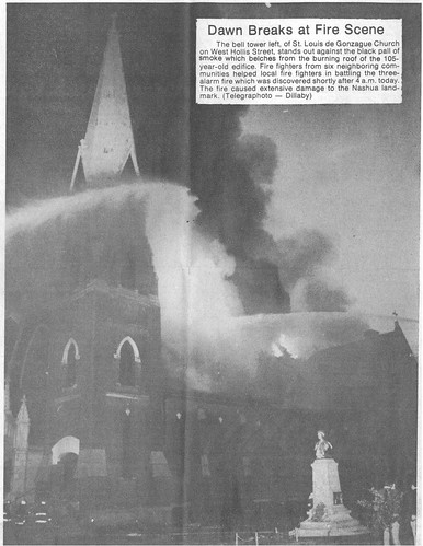 church fire stlouis steeple nashuanh