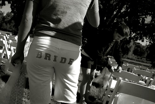 b-w Bride pants
