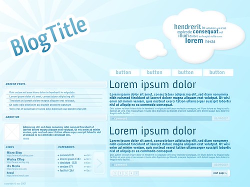 Cloudy layout | This is a layout created in Adobe Fireworks.… | Flickr