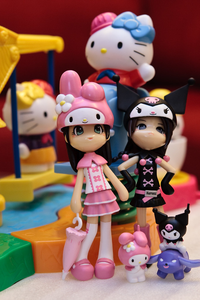 Pinky in Hello Kitty Land.