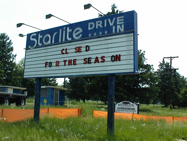 Starlite Drive In---Permanently Closed for the Season