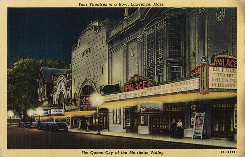 cinema film modern night strand vintage movie geotagged ma lawrence kino theatre nacht linen postcard broadway palace scan mass nuit notte astor 1941 noches movietheater massachusets warnerbros bioscoop ciné queencity tarjetapostal curteich merrimacvalley ibh2473 fourtheatresinarow