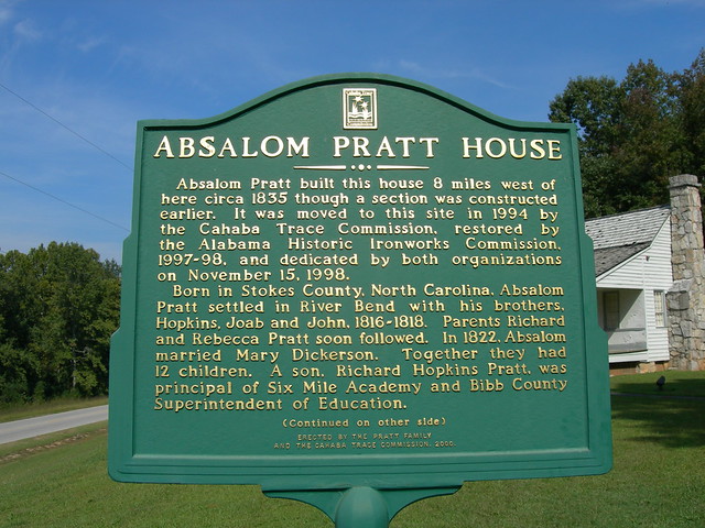 Absalom Pratt House Historic Marker