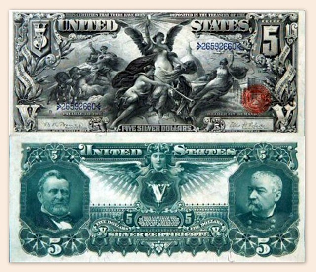 1896 $5 Educational Bill