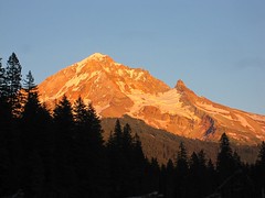 Mt Hood in Sun's Fading Light