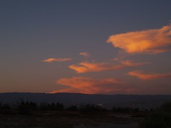 Sunset clouds over  the little San Bernardino mountains  07.19.2007