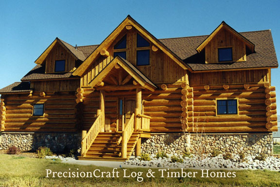 Handcrafted Custom Log Home | Located in Eastern Idaho | by PrecisionCraft Log Homes
