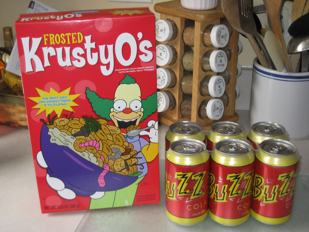 KrustyO's and Buzz Cola, Some of the Simpsons-themed swag b…