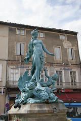 Statue on square in Limoux