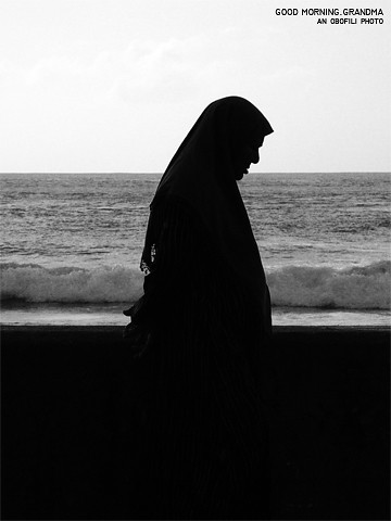 Good Mornin Baby by Obofili, its morning & shes walking.old travel summer vacation bw lady sunrise walk maldives republicofma
