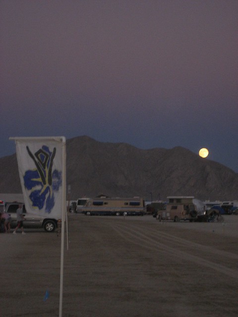 First Day Full Moon Rising, Burning Man 2007
