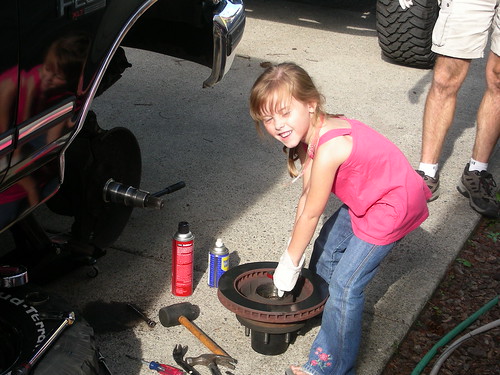 Our future mechanic girl........ | by tracigunnarson
