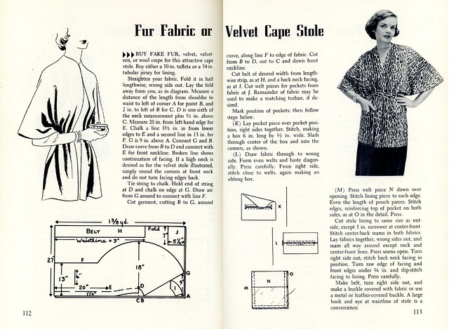 Fur Fabric or Velvet Stole