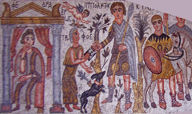 Fedra i Hipòlit, mosaic del museu d'Ismailia