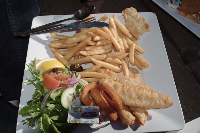 Battered Flathead Fillets ($18) from the Headlands Hotel, Austinmere