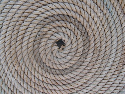 odyssey expeditions view of line coiled on deck
