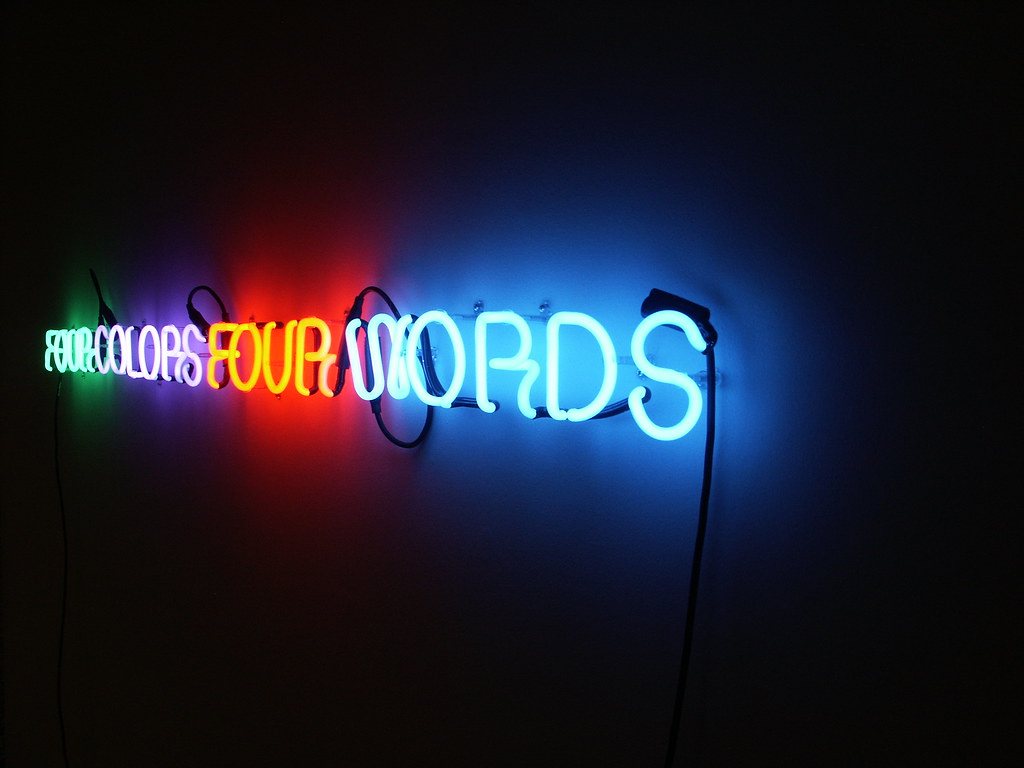 Joseph Kosuth's Four Colors Four Words