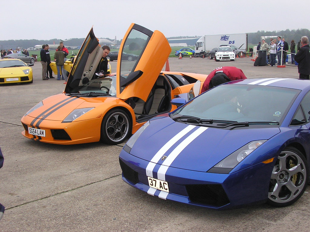 Blue And Orange Lamborghini