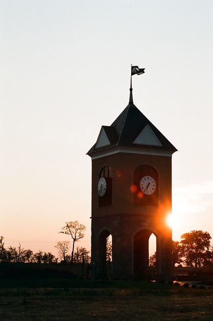 sunrisewith the new clock