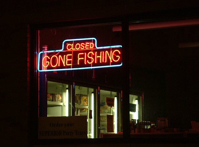 Closed, Gone Fishing, Superior Fish store located on 11 Mil…