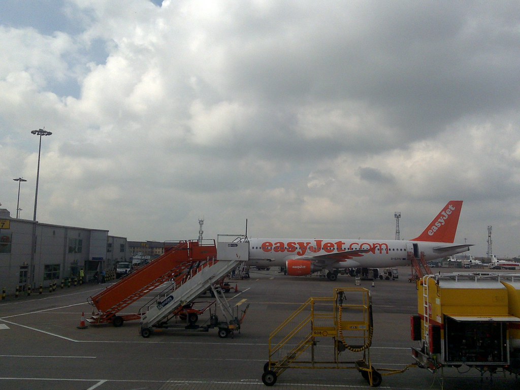 Luton Airport Easyjet plane
