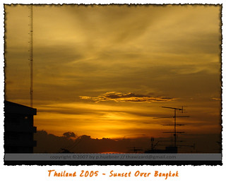 sunset over bangkok