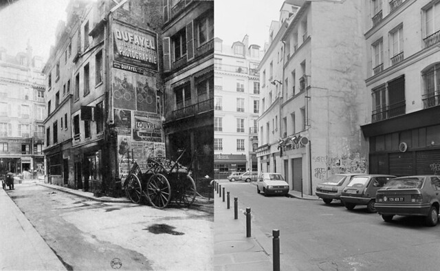 Atget's Paris: Vieilles maisons, 1-3 rue du Plat-d'Etain in 1908 and 1994