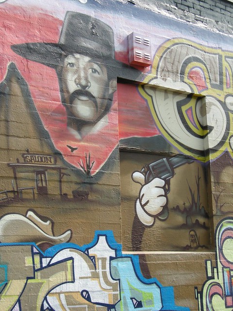 Cowboy mural graffiti
