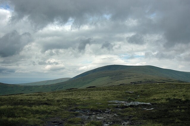 d0704113 | Das Plateau zwischen Clohernagh (800 m) und Lugnaquilla (925 m). Wicklow Mountains / Irland, 15.07.2007