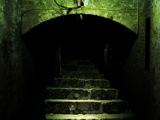 green stairs