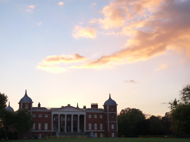 sunset clouds over Osterley Park House