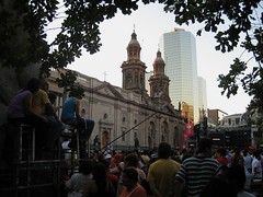 Catedral Metropolitana de Santiago in a Leafy Frame