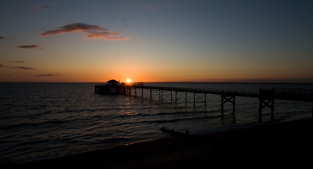 Sunset over Totland Bay