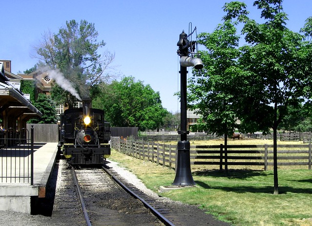 Train at country station, Greenfield Village
