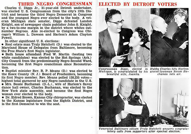 Charles Diggs Elected to Congress by Detroit, Michigan Voters - Jet Magazine November 18, 1954