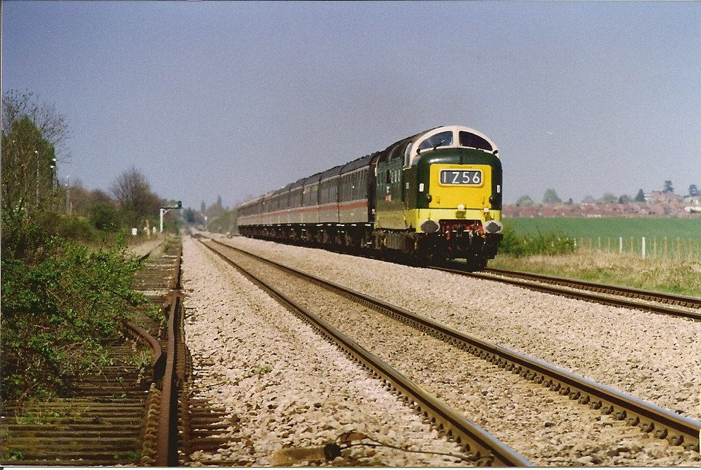 Class 55 Deltic at Naas Lane, Gloucester