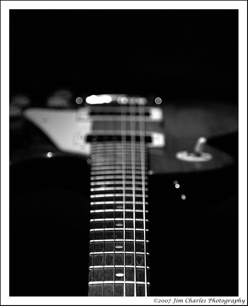 Black and White Guitar | Strobist info: Put the guitar on a … | Flickr
