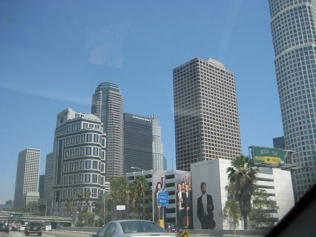 Heading north through downtown Los Angeles