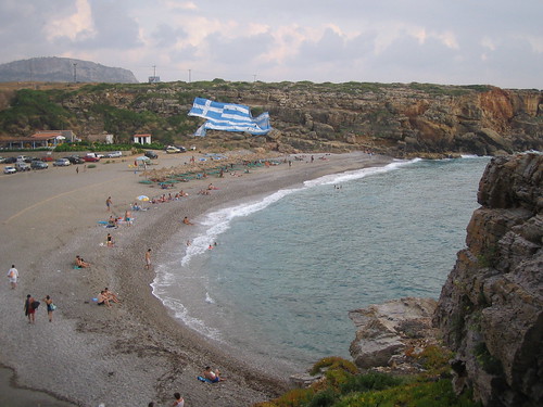 Greek Flag # 1 - HUGE (Crete) - 15km far from Rethymno