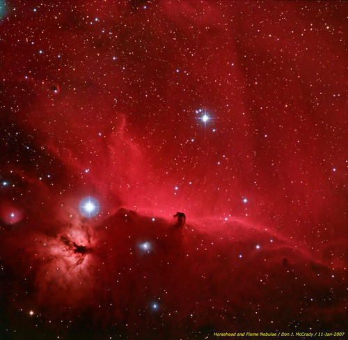 Horsehead and Flame | The Flame Nebula, seen to the left of … | Flickr