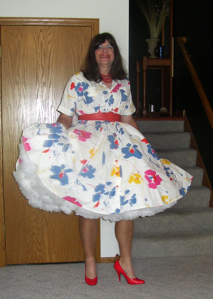 Melissa Lane Print Dress | Four petticoats make this skirt b… | Flickr